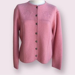 Pendleton VTG Blush wool cardigan, size L